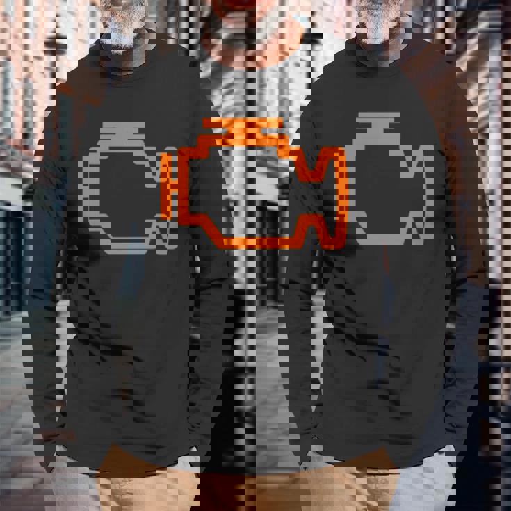 チューナーカー ガイ Ledチェックエンジンライト 長袖Tシャツ 高齢者への贈り物