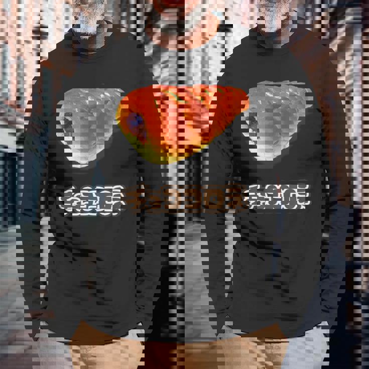 チョココロネ 菓子パン（デリシャス スイーツ）【変なtシャツ屋さん】ポップ かわいい 面白 イラスト デザイン 長袖Tシャツ 高齢者への贈り物