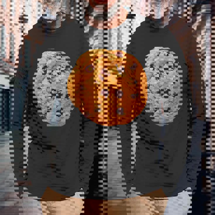 チョコレートチップクッキー 長袖Tシャツ 高齢者への贈り物