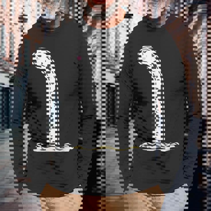 チンアナゴ（Big ビッグ）【どうぶつフレンズ】魚 水族館の生き物 かわいい 面白い 動物 イラスト キャラクター 長袖Tシャツ 高齢者への贈り物