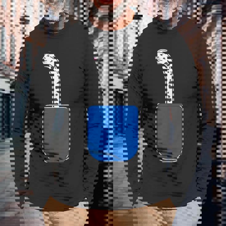 チンアナゴ（いん・ざ・ぽけっと）【どうぶつフレンズ】魚 水族館の生き物 かわいい 面白い 動物 チンアナゴ イラスト 長袖Tシャツ 高齢者への贈り物