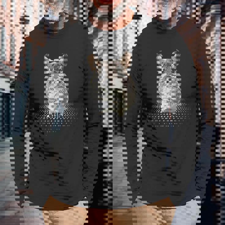 チンチラデザイン ギフトアイデア 長袖Tシャツ 高齢者への贈り物