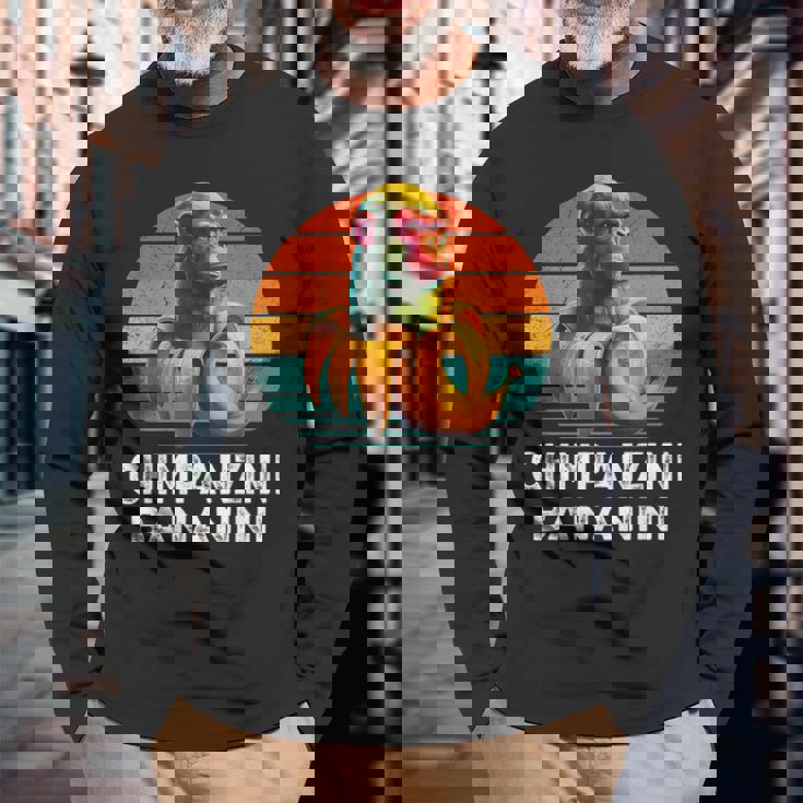 チンパンジーニ バナニーニ イタリアン ブレイン ミーム チンパンジーニ 長袖Tシャツ 高齢者への贈り物