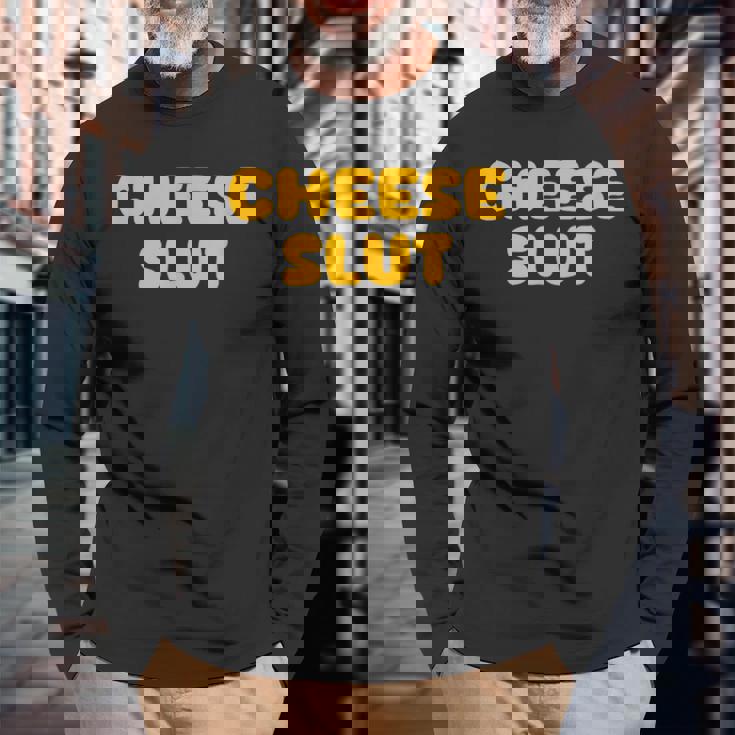 チーズ痴女 長袖Tシャツ 高齢者への贈り物