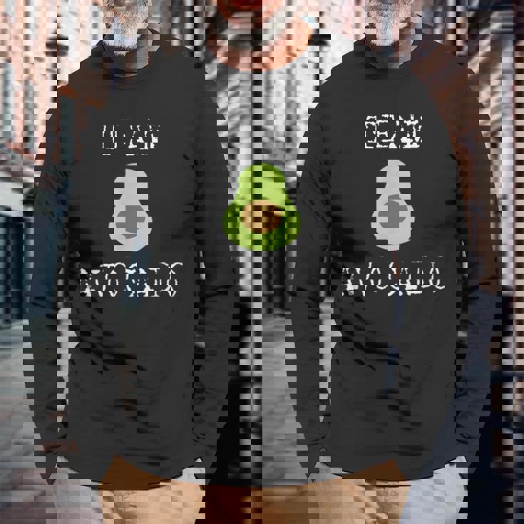 チームアボカドtシャツ 面白いアボカドシャツ ビーガン 長袖Tシャツ 高齢者への贈り物