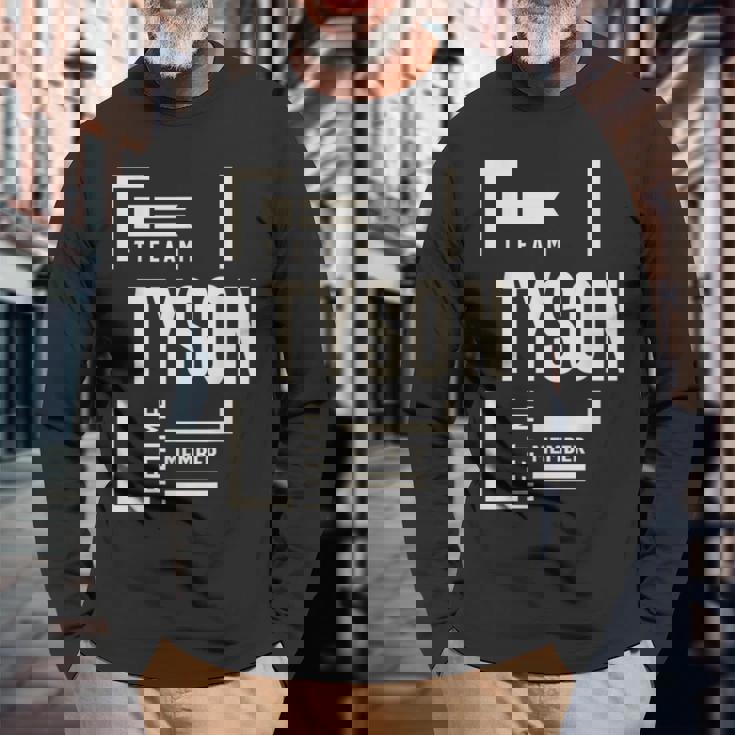 チームタイソン生涯メンバータイソン名 長袖Tシャツ 高齢者への贈り物