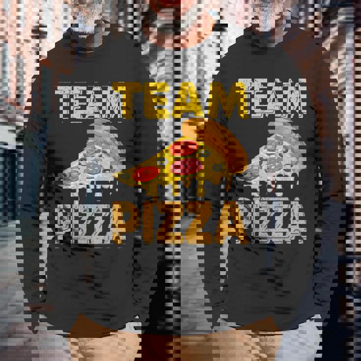 チームピザ 長袖Tシャツ 高齢者への贈り物