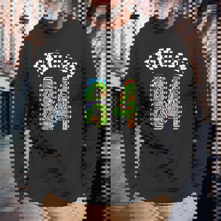 ティーンエイジ・ミュータント・ニンジャ・タートルズ 84フィート グループコラージュ 長袖Tシャツ 高齢者への贈り物
