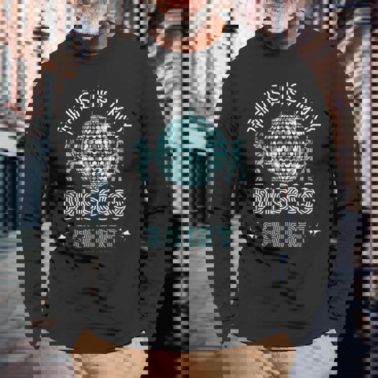 ディスコ衣装 レディース メンズ 70年代&80年代コスチューム This Is My Disco 長袖Tシャツ 高齢者への贈り物