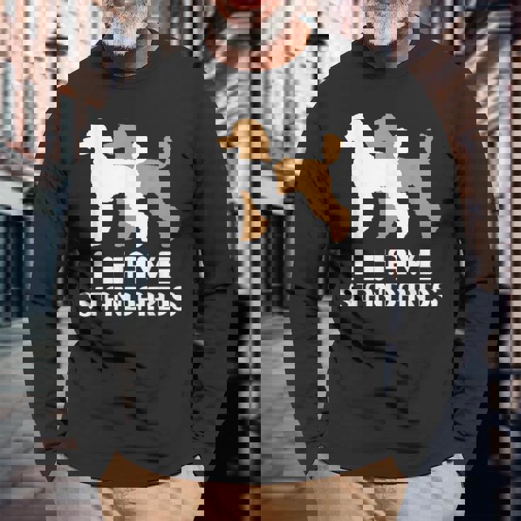 トイプードル I Havetandard プードル 長袖Tシャツ 高齢者への贈り物