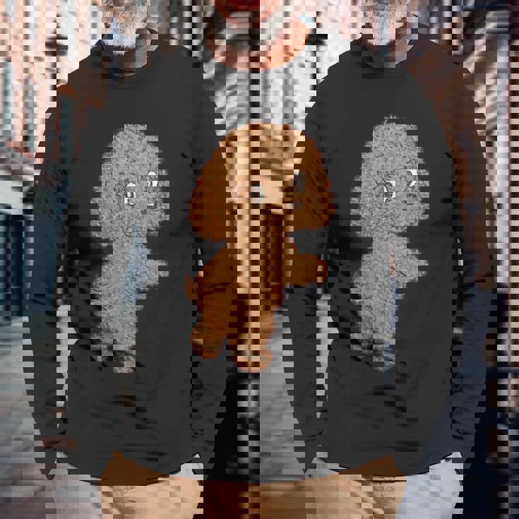 トイプードル 犬 かわいい いぬ 子犬 ペット おもしろ 動物 イラスト 長袖Tシャツ 高齢者への贈り物