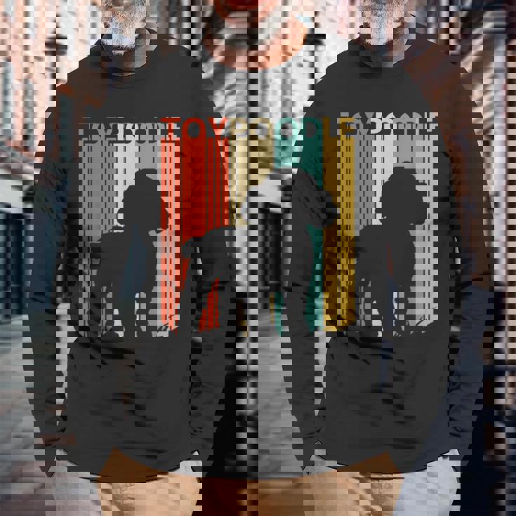 トイプードル犬 長袖Tシャツ 高齢者への贈り物