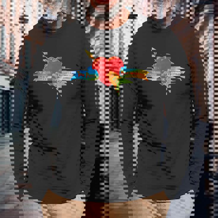 トム・ペティとハートブレイカーズのクラシックロゴ。 長袖Tシャツ 高齢者への贈り物