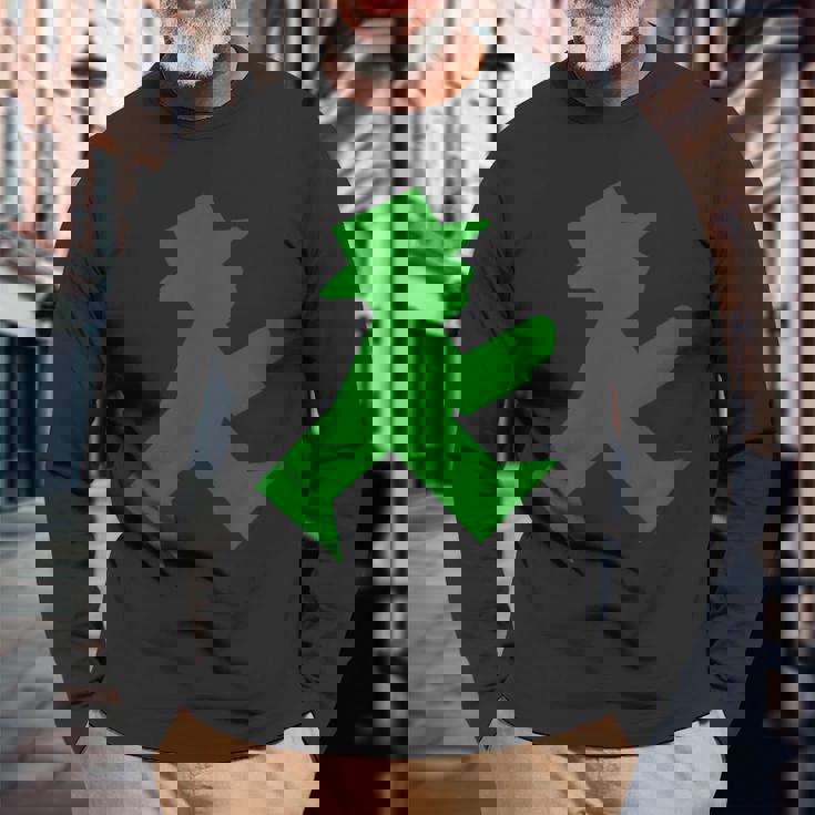 トラフィックライトマン ウォーカー 長袖Tシャツ 高齢者への贈り物