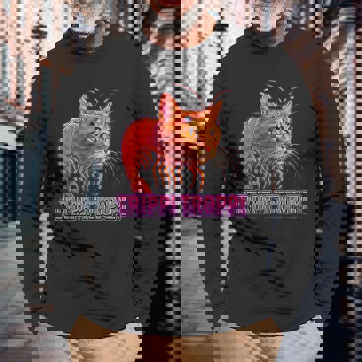 トリッピ・トロッピ-イタリアン・ブレインロット・ミーム 長袖Tシャツ 高齢者への贈り物