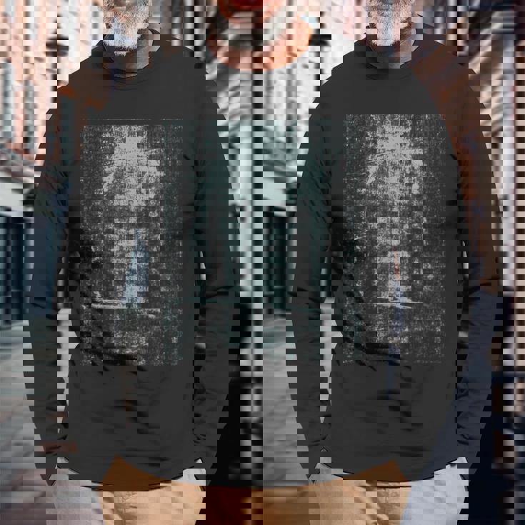 トリノの聖骸布イエス・キリスト教史の顔 長袖Tシャツ 高齢者への贈り物