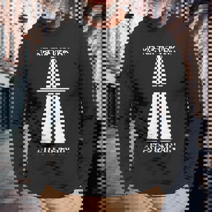 ドイツでの楽しい高速運転のためのクラフトワークアウトバーン 長袖Tシャツ 高齢者への贈り物