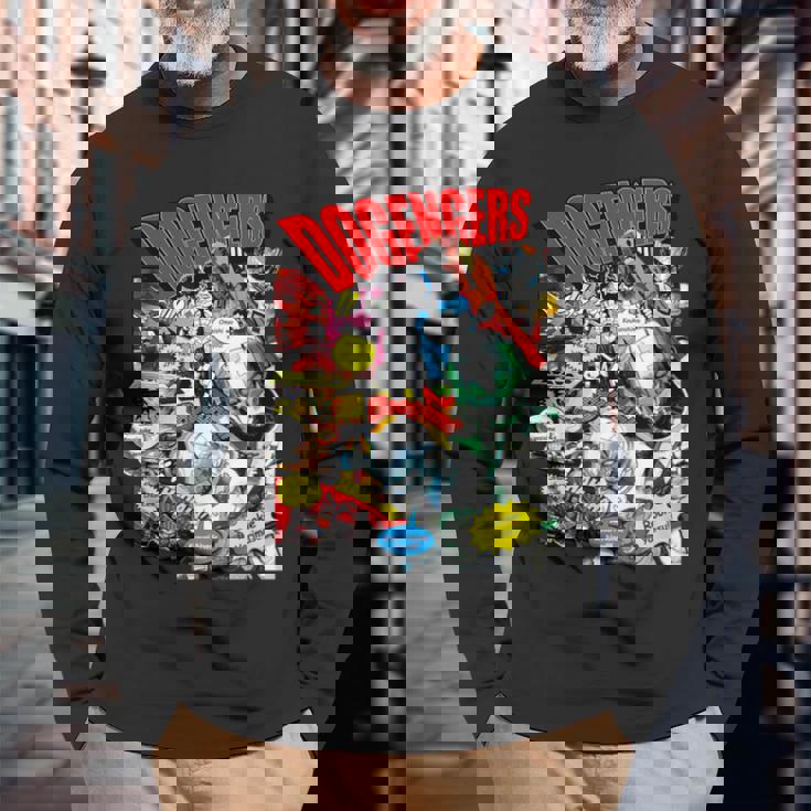 ドゲンジャーズ コミック風 長袖Tシャツ 高齢者への贈り物