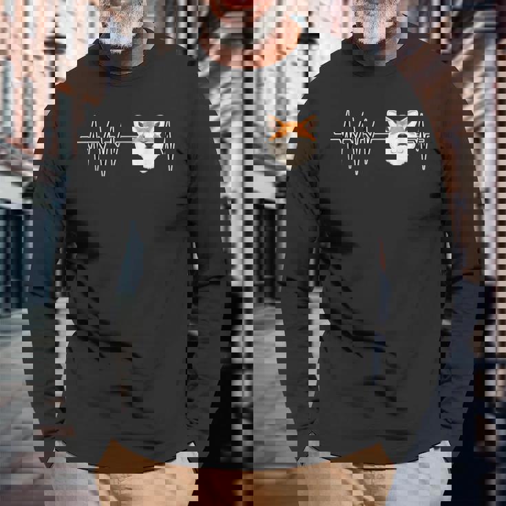 ドッグハートビートi ファニー秋田犬 長袖Tシャツ 高齢者への贈り物