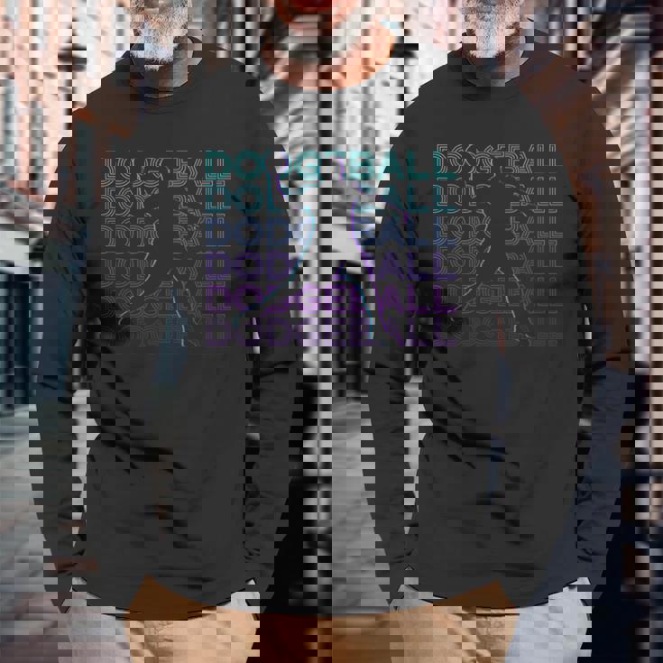 ドッジボール レトロ 長袖Tシャツ 高齢者への贈り物