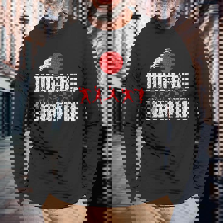 ドッジボール選手権 ドッジボール選手 I ドッジボール 長袖Tシャツ 高齢者への贈り物