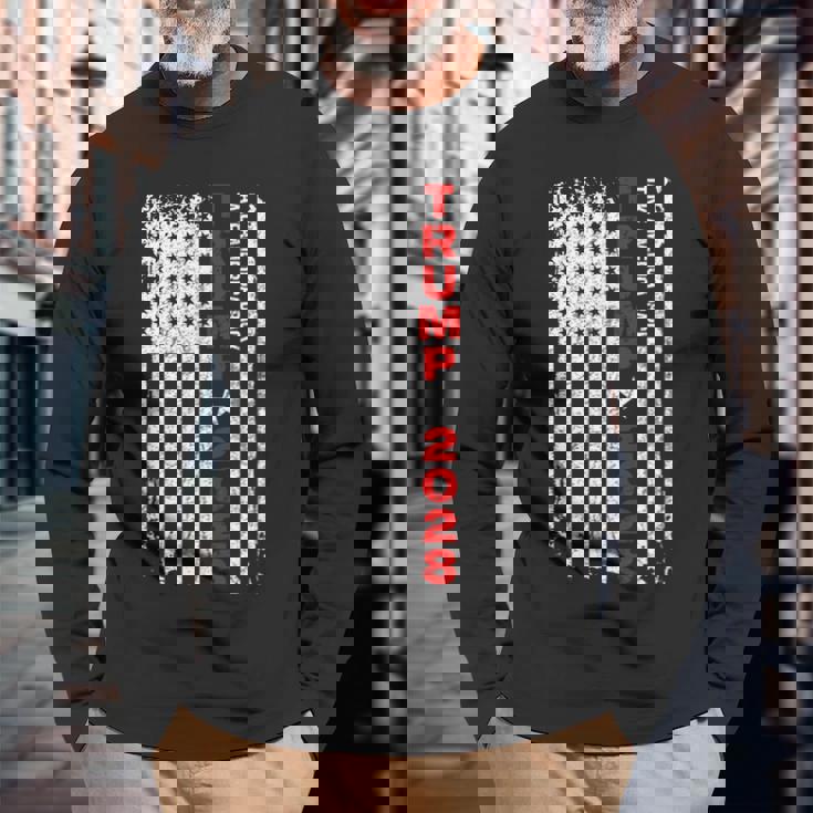 ドナルド・トランプ 2028 アメリカを取り戻す 選挙 アメリカ国旗 長袖Tシャツ 高齢者への贈り物