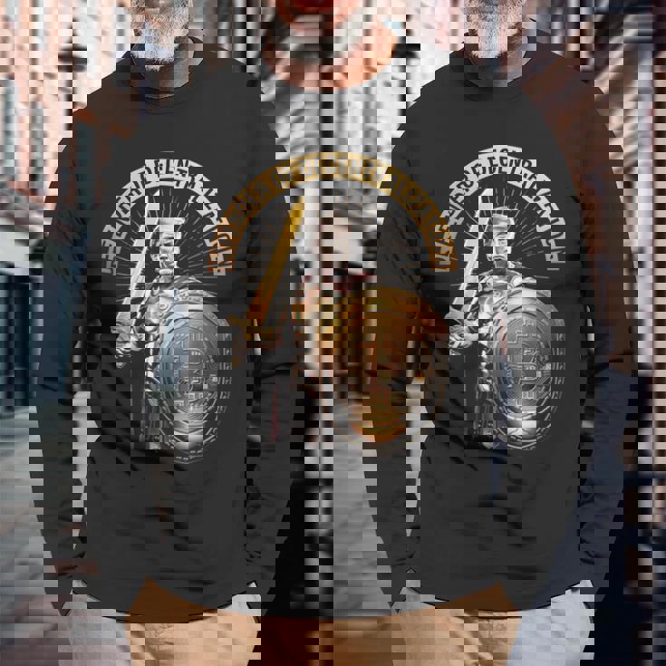 ドナルド・トランプ 暗号大統領 パロディー ミーム 面白い ビットコイン 長袖Tシャツ 高齢者への贈り物