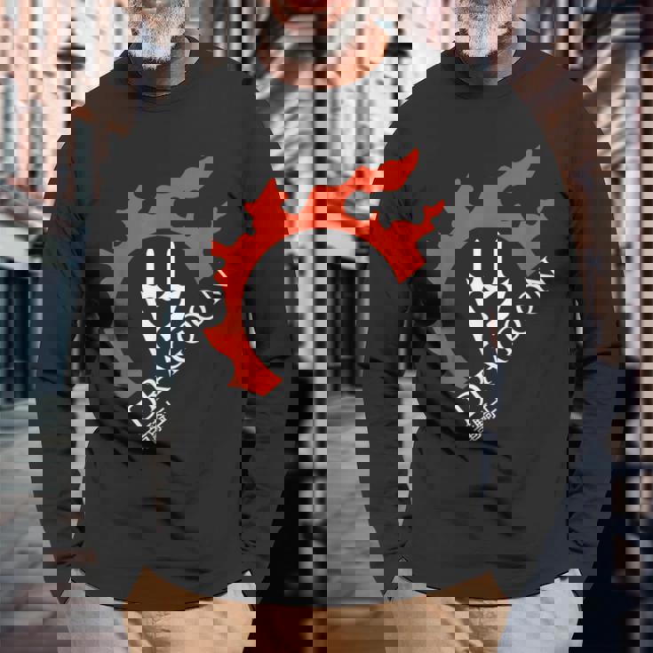 ドラゴン 光と闇の戦士のために 長袖Tシャツ 高齢者への贈り物