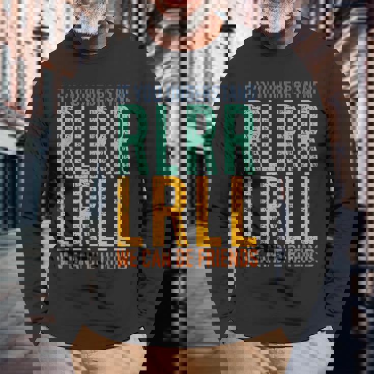 ドラマー Rlrr Lrll パラディドル ドラム ドラム レトロ ヴィンテージ 長袖Tシャツ 高齢者への贈り物