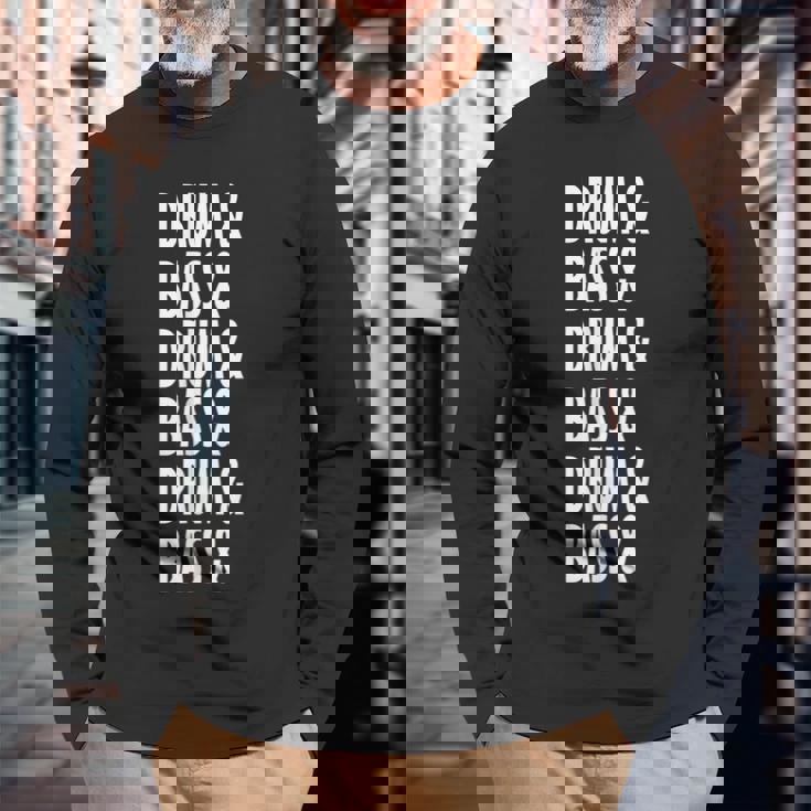 ドラムンベースミュージックリキッドジャングルedmクールドラム＆ベース 長袖Tシャツ 高齢者への贈り物