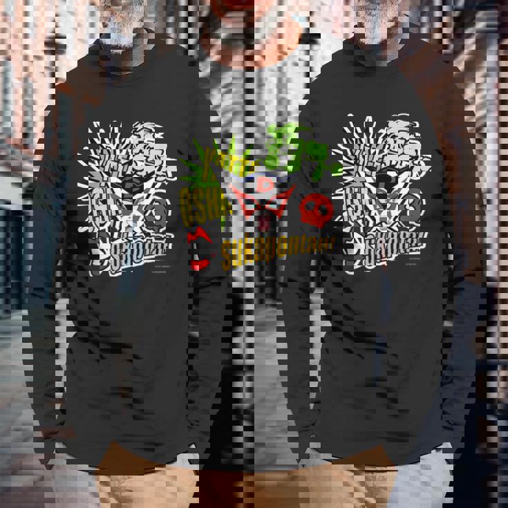 ドロンジョデザインe 長袖Tシャツ 高齢者への贈り物