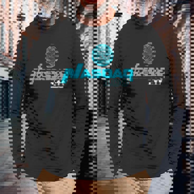 ナスダック-100-Inspired 長袖Tシャツ 高齢者への贈り物