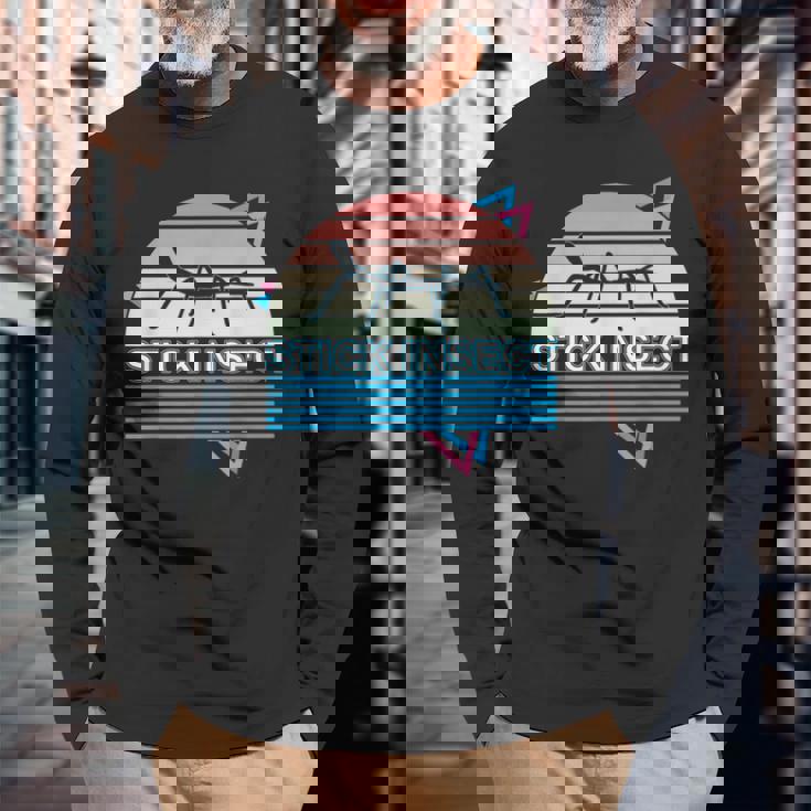 ナナフシ レトロ ペット ナナフシ 長袖Tシャツ 高齢者への贈り物