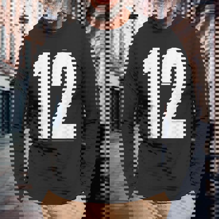 ナンバー12 シャツ。十二 長袖Tシャツ 高齢者への贈り物