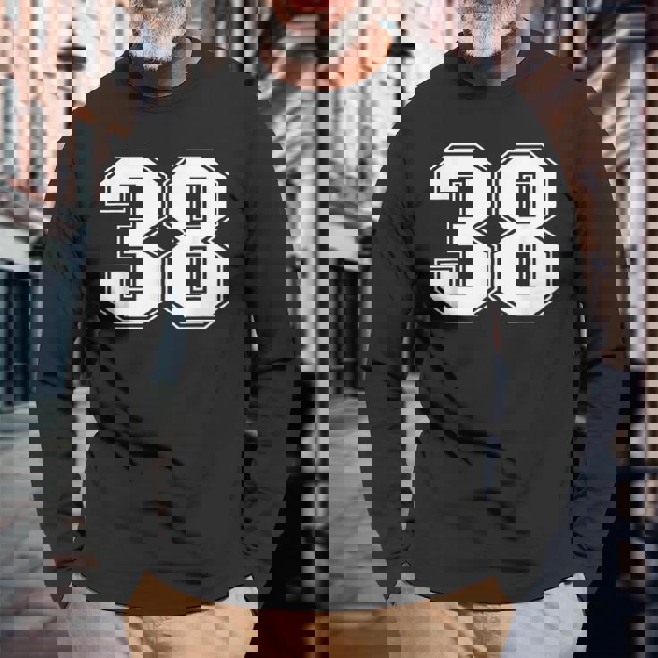 ナンバー38 スポーツ ナンバープレイヤー ナンバー38 長袖Tシャツ 高齢者への贈り物