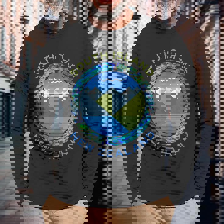 ニュージーランド キウイ サウス アイランド Fiordand 長袖Tシャツ 高齢者への贈り物