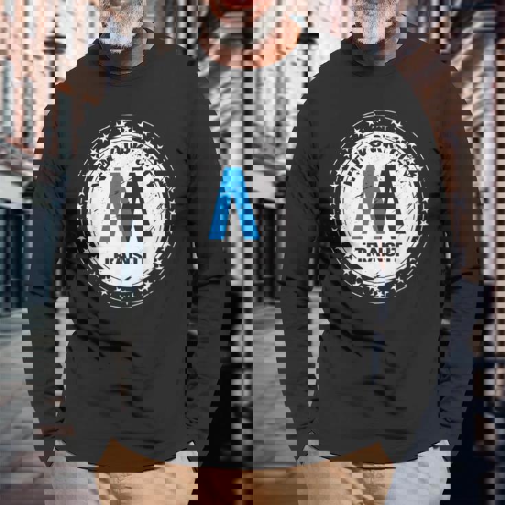 ニューヨークシティ トランジット 地下鉄 列車 レトロ Nyc 地下鉄 長袖Tシャツ 高齢者への贈り物