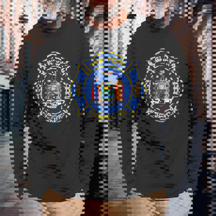 ニューヨーク消防署tシャツ 消防士消防士 長袖Tシャツ 高齢者への贈り物