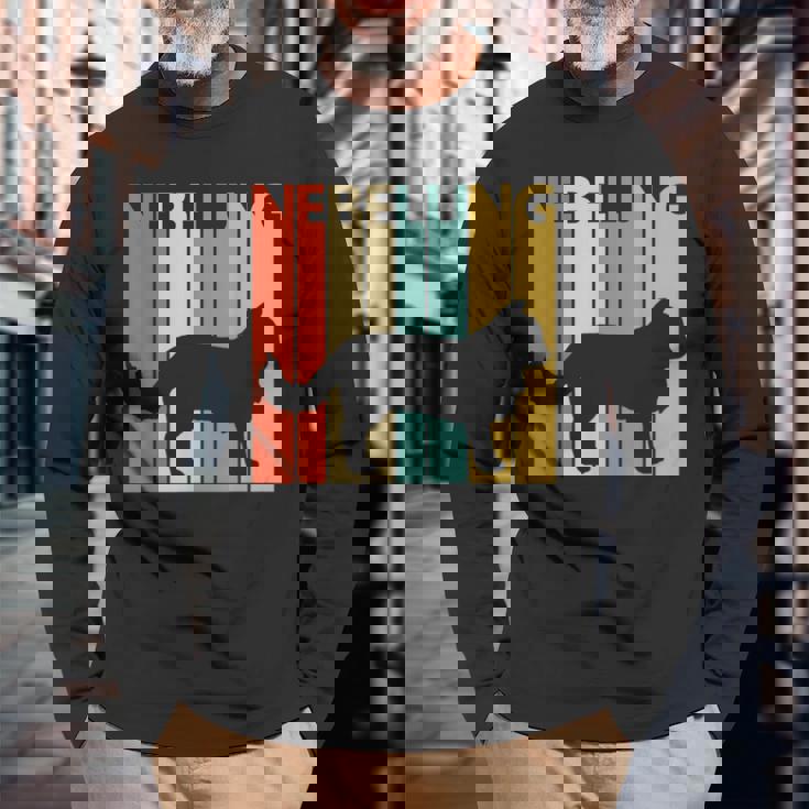 ネベロング ネコ 長袖Tシャツ 高齢者への贈り物