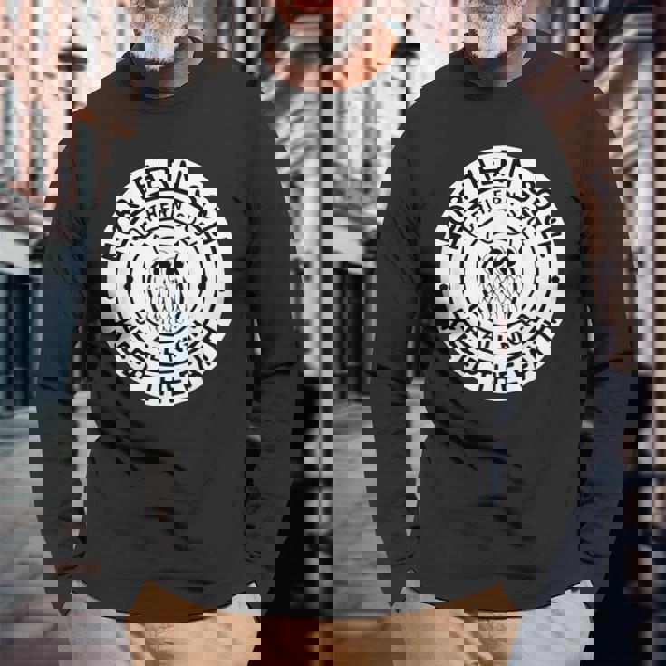 ノーザンソウルバッジ ウィガンアップ オールナイト Keep The Faith 長袖Tシャツ 高齢者への贈り物