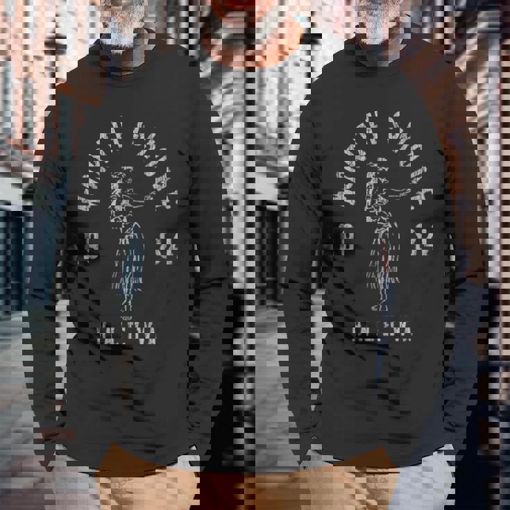 ノースショア ハレイワ ハワイフラ ヴィンテージスタイル 長袖Tシャツ 高齢者への贈り物