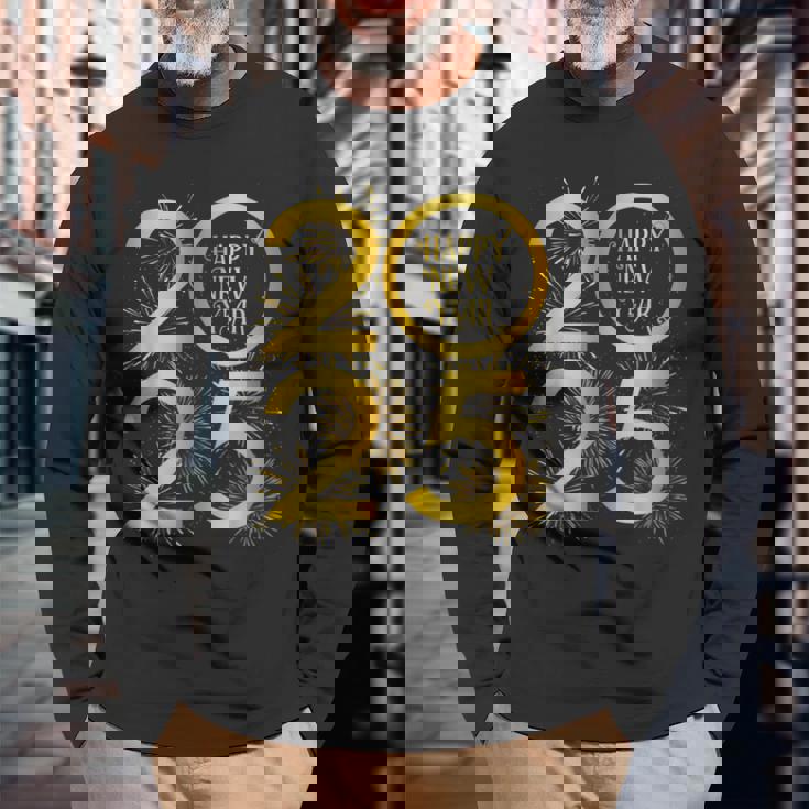 ハッピーニューイヤーパーティー用品 2025年新年花火 長袖Tシャツ 高齢者への贈り物