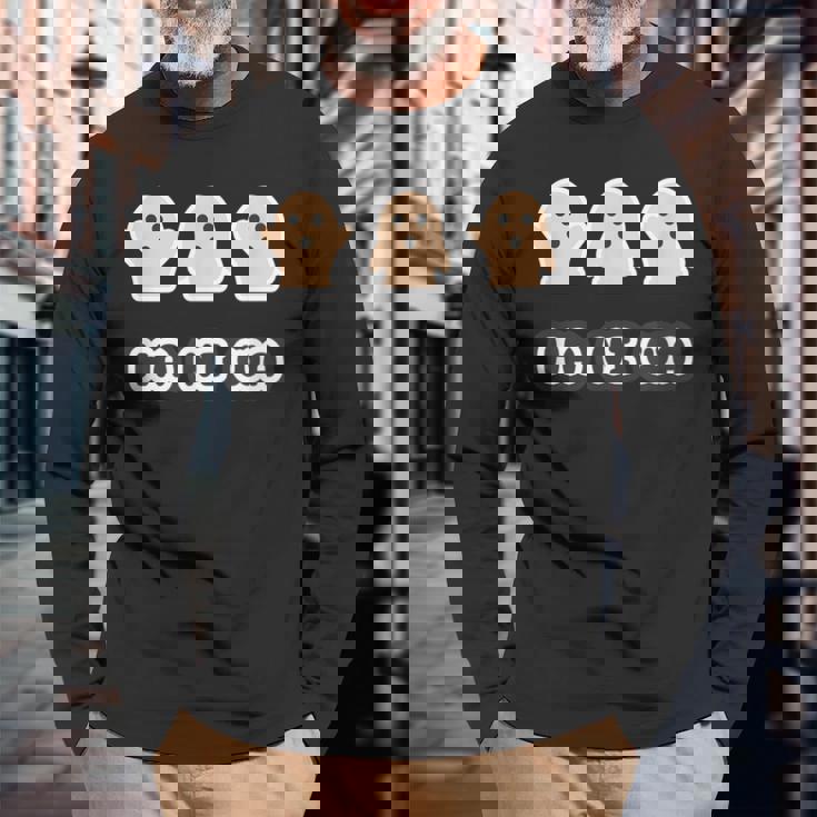 ハニボー《3 スリー》かわいい ハニワ 小さな 埴輪 歴史土器 イラスト キャラクター 長袖Tシャツ 高齢者への贈り物