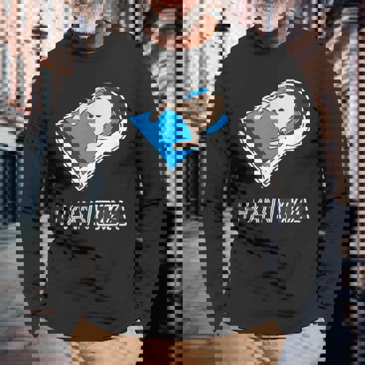 ハニワ くん 埴輪『古墳のベッド』【ゆるフレンズ】歴史土器 キャラクター かわいい イラスト 長袖Tシャツ 高齢者への贈り物