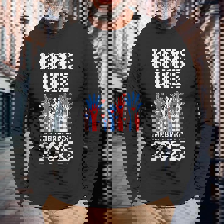 ハリス ウォルツ就任式 2025 記念品 米国祝賀 長袖Tシャツ 高齢者への贈り物