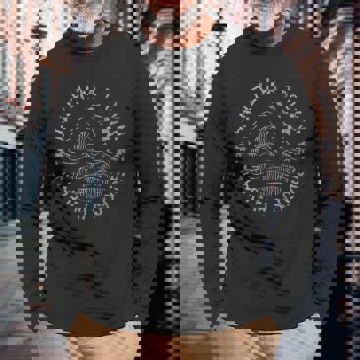 ハレイワタウン ノースショア ハワイ ヴィンテージスタイル 長袖Tシャツ 高齢者への贈り物