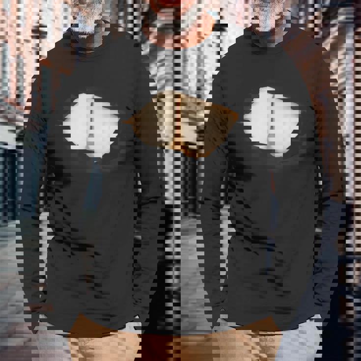 ハロウィン Oops I Tore My Clothes おっぱい 谷間コスチューム 長袖Tシャツ 高齢者への贈り物