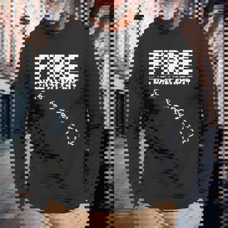 ハワイ 消防士 救助隊 制服 デューティー 長袖Tシャツ 高齢者への贈り物