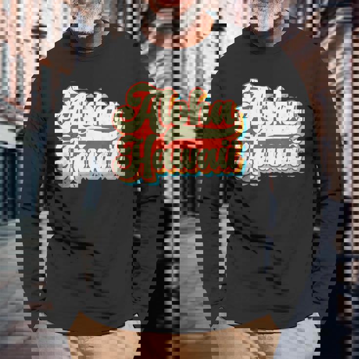 ハワイアン振動 長袖Tシャツ 高齢者への贈り物