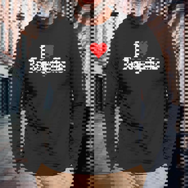 ハートテキーラが大好き 長袖Tシャツ 高齢者への贈り物